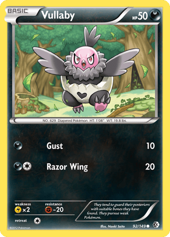 Vullaby Boundaries Crossed Pokemon Card