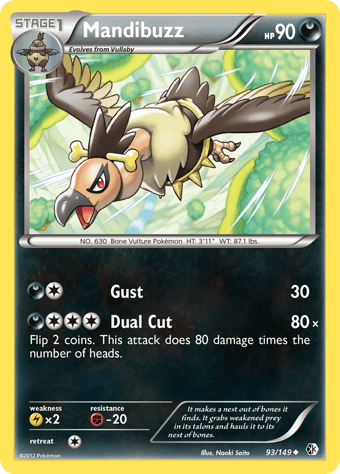 Mandibuzz Boundaries Crossed Pokemon Card