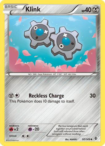 Klink Boundaries Crossed Pokemon Card