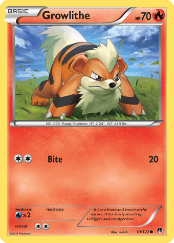 Growlithe BREAKpoint Pokemon Card