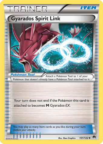 Gyarados Spirit Link BREAKpoint Pokemon Card