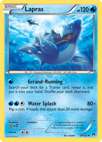 Lapras BREAKpoint Pokemon Card