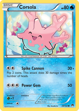 Corsola BREAKpoint Pokemon Card