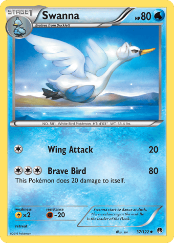 Swanna BREAKpoint Pokemon Card