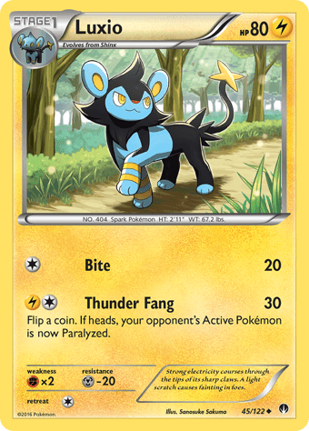 Luxio BREAKpoint Pokemon Card