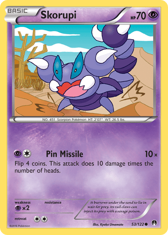 Skorupi BREAKpoint Pokemon Card