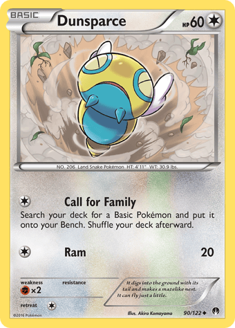 Dunsparce BREAKpoint Pokemon Card
