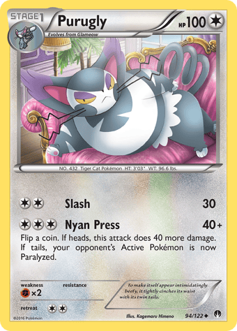 Purugly BREAKpoint Pokemon Card