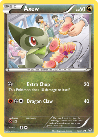 Axew BREAKthrough Pokemon Card