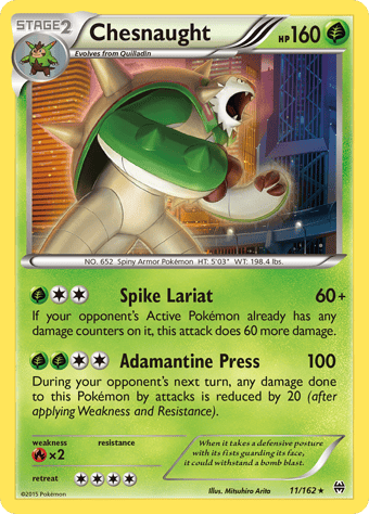 Chesnaught BREAKthrough Pokemon Card