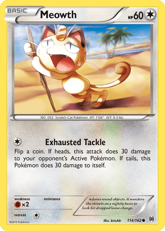 Meowth BREAKthrough Pokemon Card