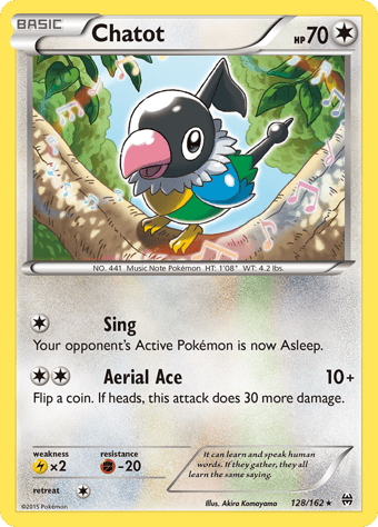 Chatot BREAKthrough Pokemon Card