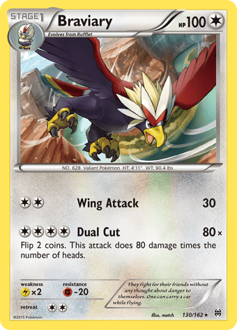 Braviary BREAKthrough Pokemon Card