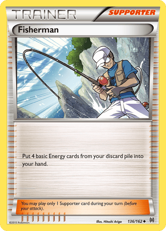 Fisherman BREAKthrough Pokemon Card