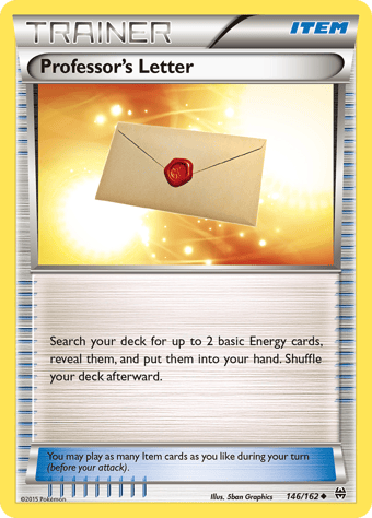 Professor's Letter BREAKthrough Pokemon Card