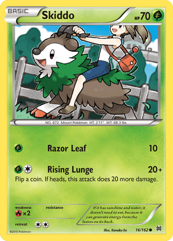 Skiddo BREAKthrough Pokemon Card