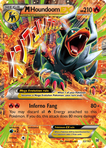 M Houndoom-EX BREAKthrough Pokemon Card