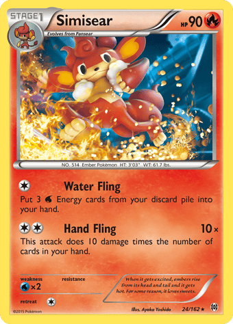 Simisear BREAKthrough Pokemon Card