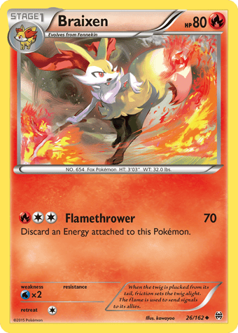 Braixen BREAKthrough Pokemon Card