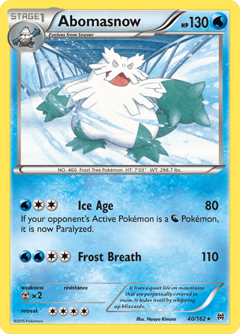 Abomasnow BREAKthrough Pokemon Card