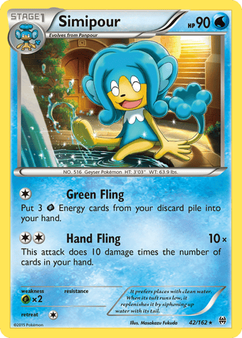 Simipour BREAKthrough Pokemon Card