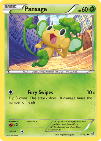 Pansage BREAKthrough Pokemon Card