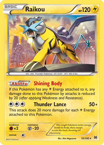 Raikou BREAKthrough Pokemon Card