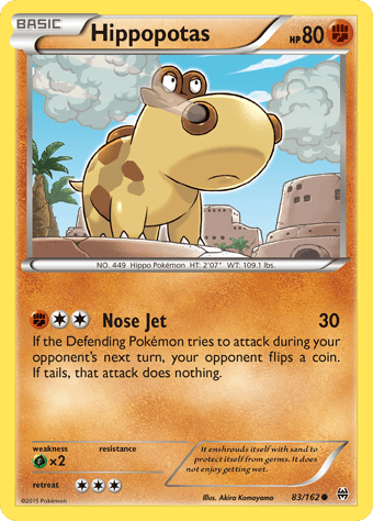 Hippopotas BREAKthrough Pokemon Card