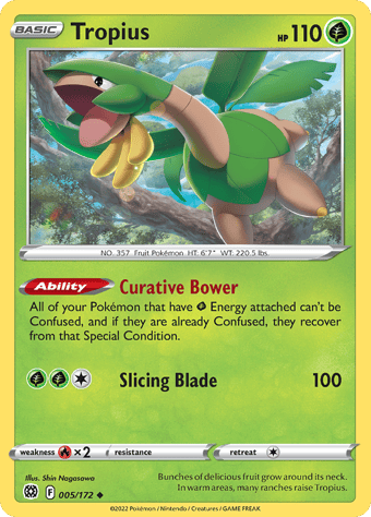 Tropius Brilliant Stars Pokemon Card