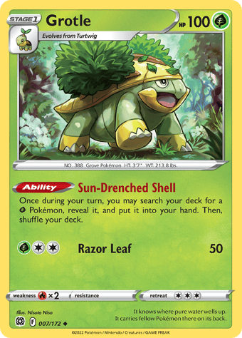 Grotle Brilliant Stars Pokemon Card