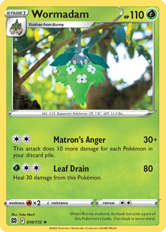 Wormadam Brilliant Stars Pokemon Card