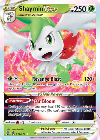Shaymin VSTAR Brilliant Stars Pokemon Card