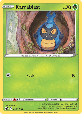 Karrablast Brilliant Stars Pokemon Card