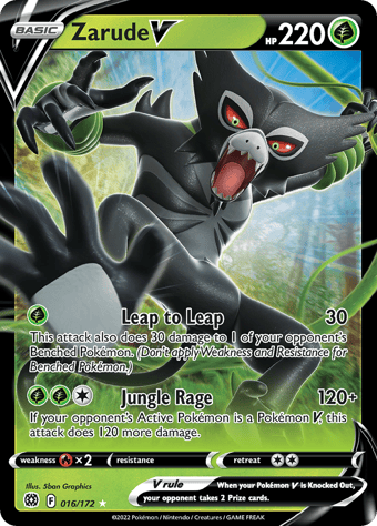 Zarude V Brilliant Stars Pokemon Card