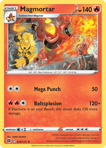 Magmortar Brilliant Stars Pokemon Card