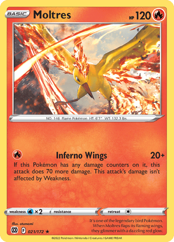 Moltres Brilliant Stars Pokemon Card