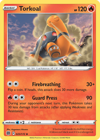 Torkoal Brilliant Stars Pokemon Card