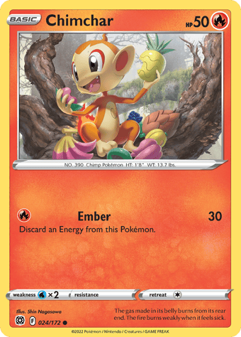 Chimchar Brilliant Stars Pokemon Card