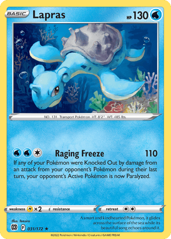 Lapras Brilliant Stars Pokemon Card