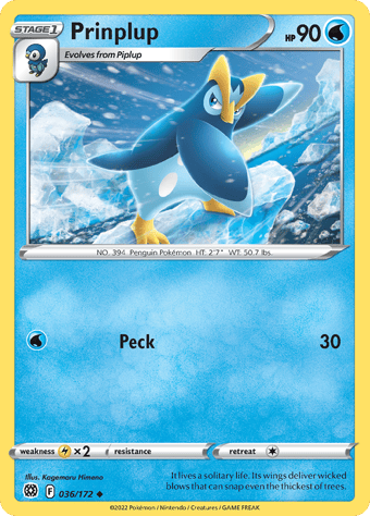 Prinplup Brilliant Stars Pokemon Card
