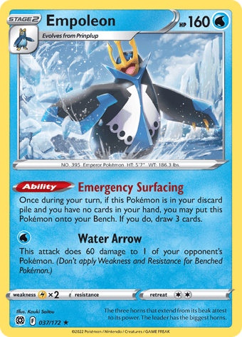 Empoleon Brilliant Stars Pokemon Card