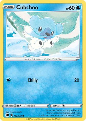 Cubchoo Brilliant Stars Pokemon Card