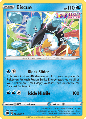 Eiscue Brilliant Stars Pokemon Card