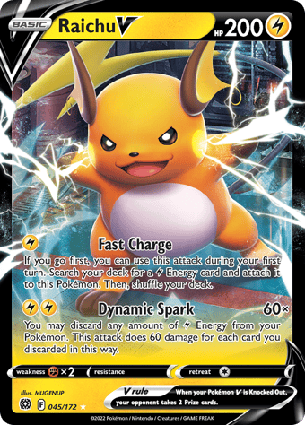 Raichu V Brilliant Stars Pokemon Card