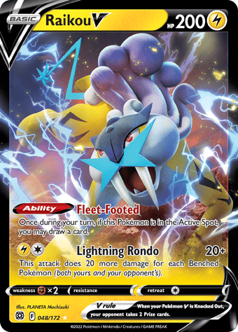Raikou V Brilliant Stars Pokemon Card