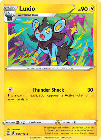 Luxio Brilliant Stars Pokemon Card