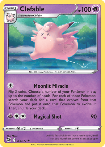 Clefable Brilliant Stars Pokemon Card