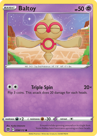 Baltoy Brilliant Stars Pokemon Card