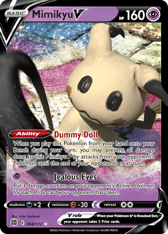 Mimikyu V Brilliant Stars Pokemon Card