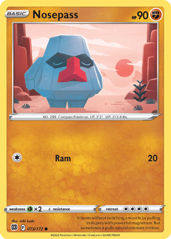 Nosepass Brilliant Stars Pokemon Card